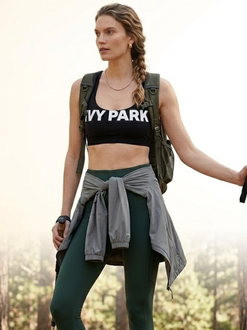 Ivy Park Black & White Logo Sports Bra Size Small